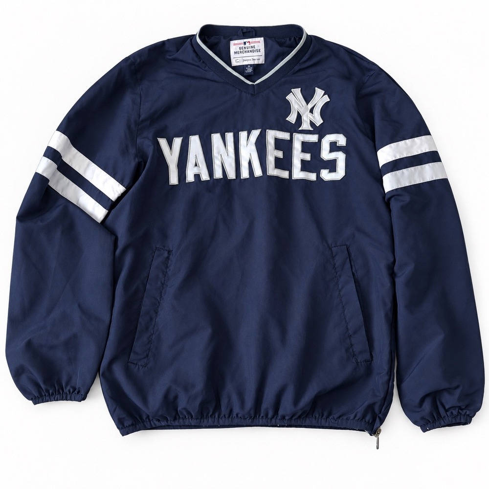 New York Yankees G-III Carl Banks V-Neck Pullover Windbreaker Navy Men's M